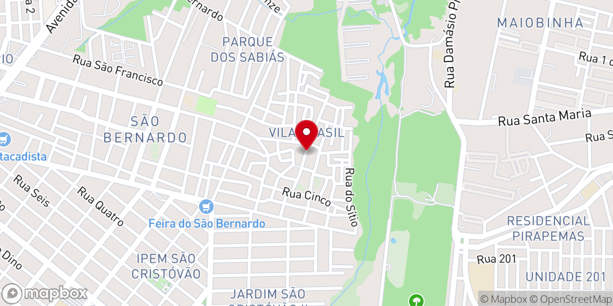 Map showing location of Igreja Nossa Senhora Aparecida