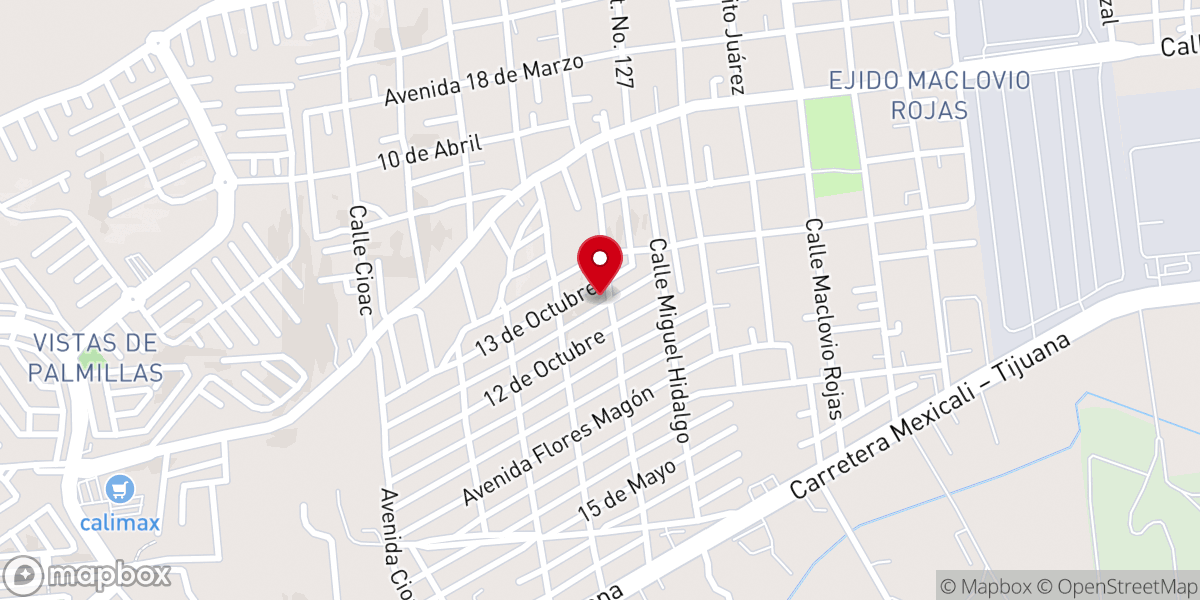 Map showing location of Iglesia Cristiana Pentecostes Palestina