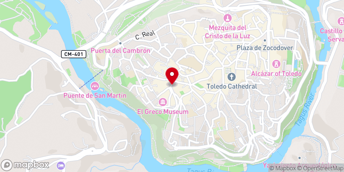 Map showing location of Iglesia de Santo Tomé