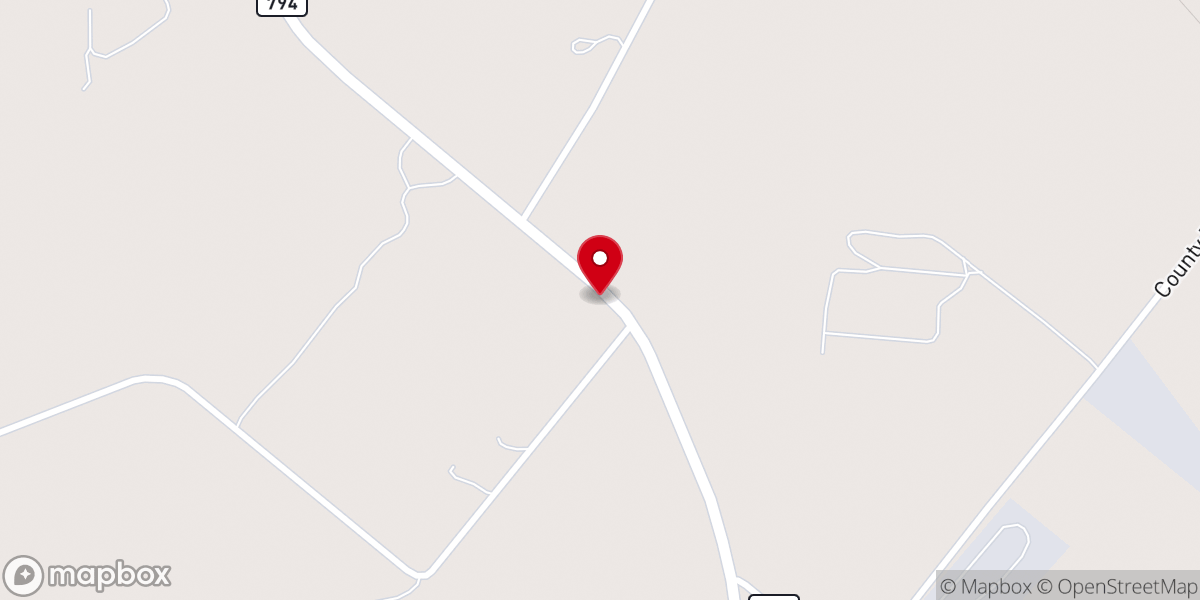 Map showing location of Clark Church