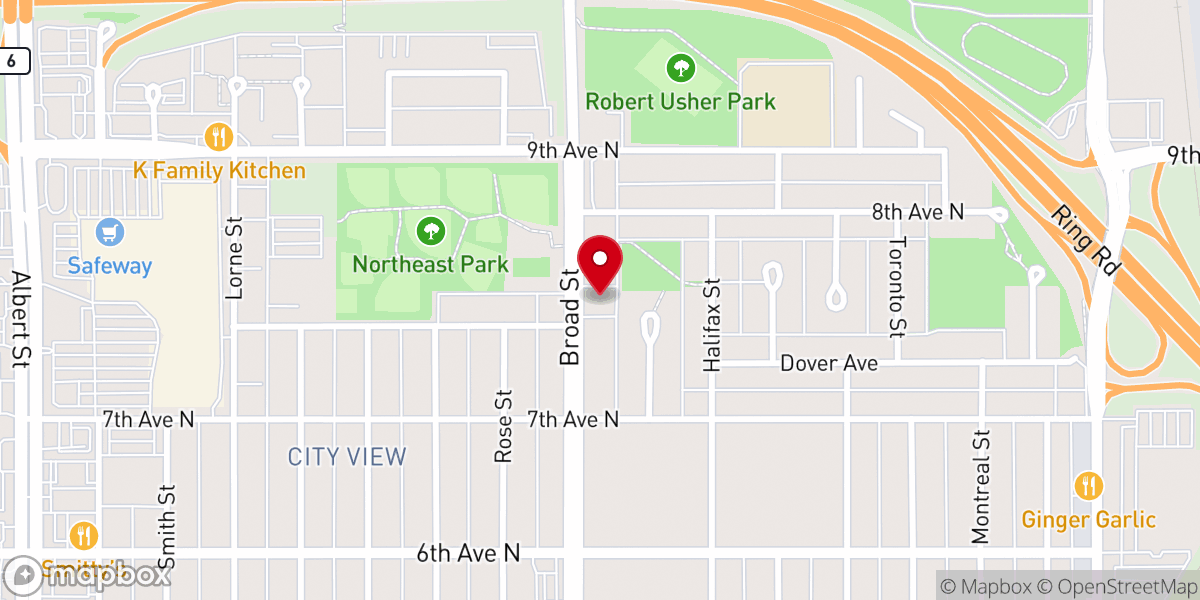 Map showing location of Our Lady of Peace Parish