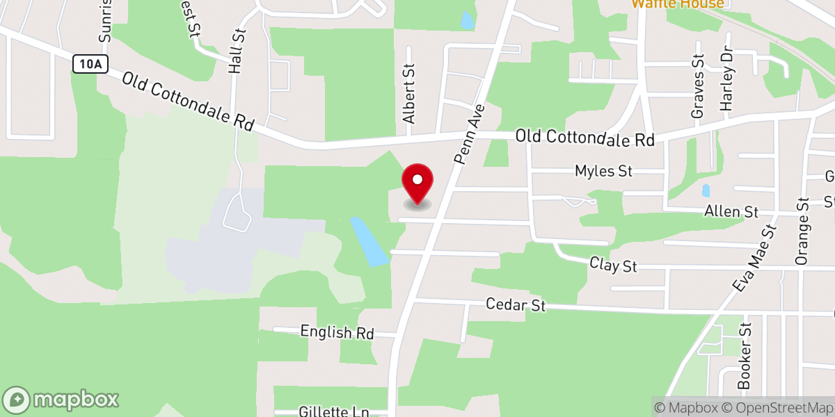 Map showing location of Second West Missionary Baptist