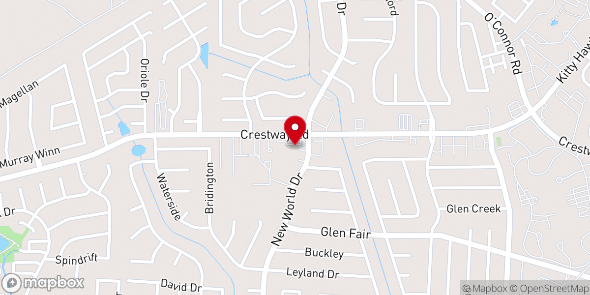 Map showing location of Crestway Church of Christ