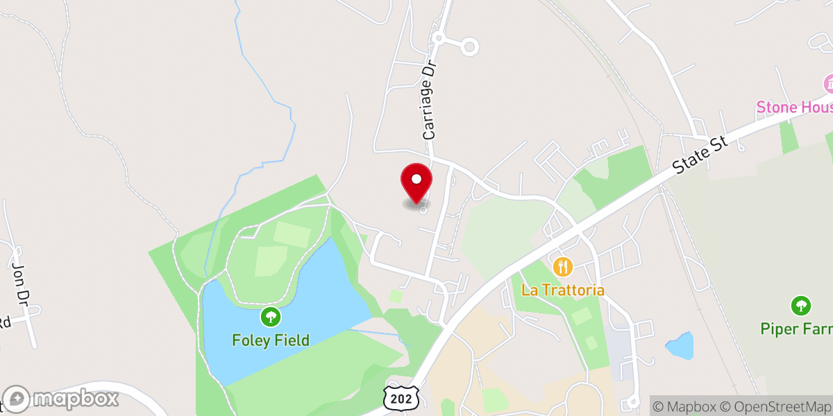 Map showing location of Christopher Heights of Belchertown