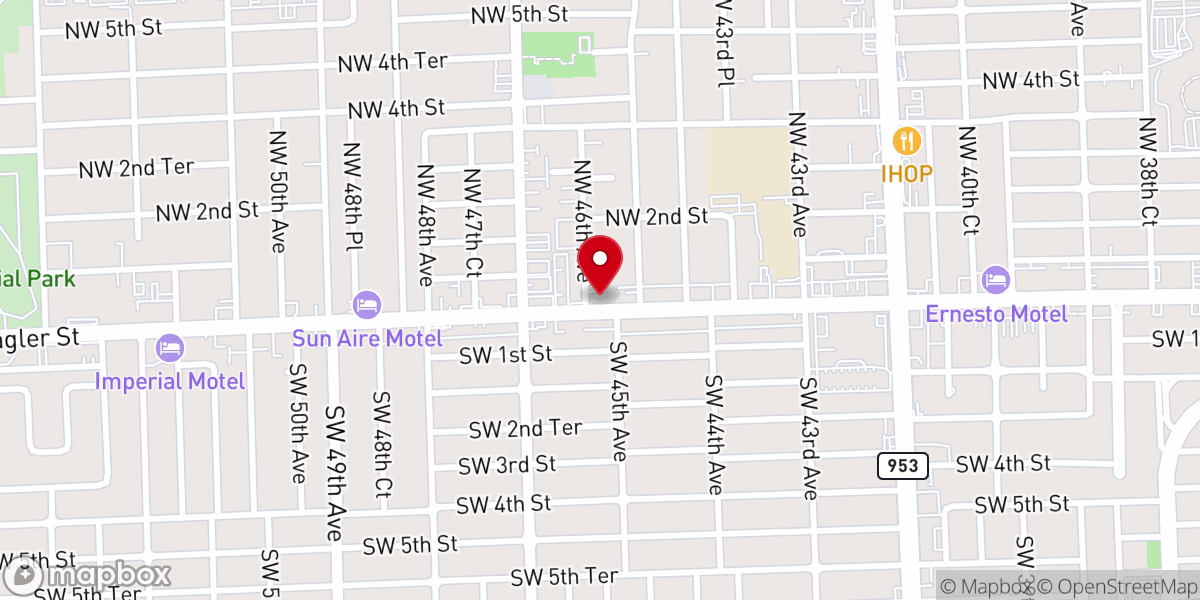 Map showing location of Sunlight Community Church of Miami