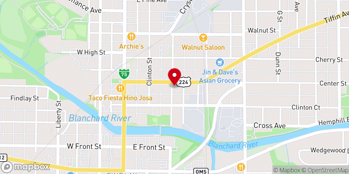 Map showing location of Salvation Army