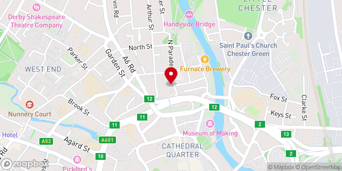 Map showing location of St. Mary’s Church