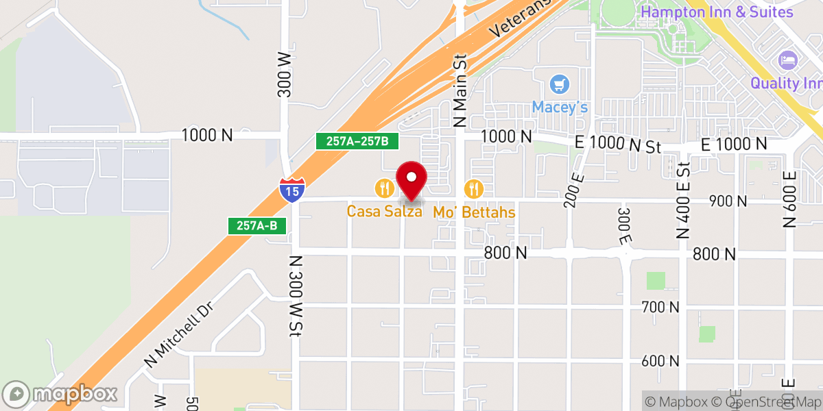 Map showing location of The Potter's House Christian Center