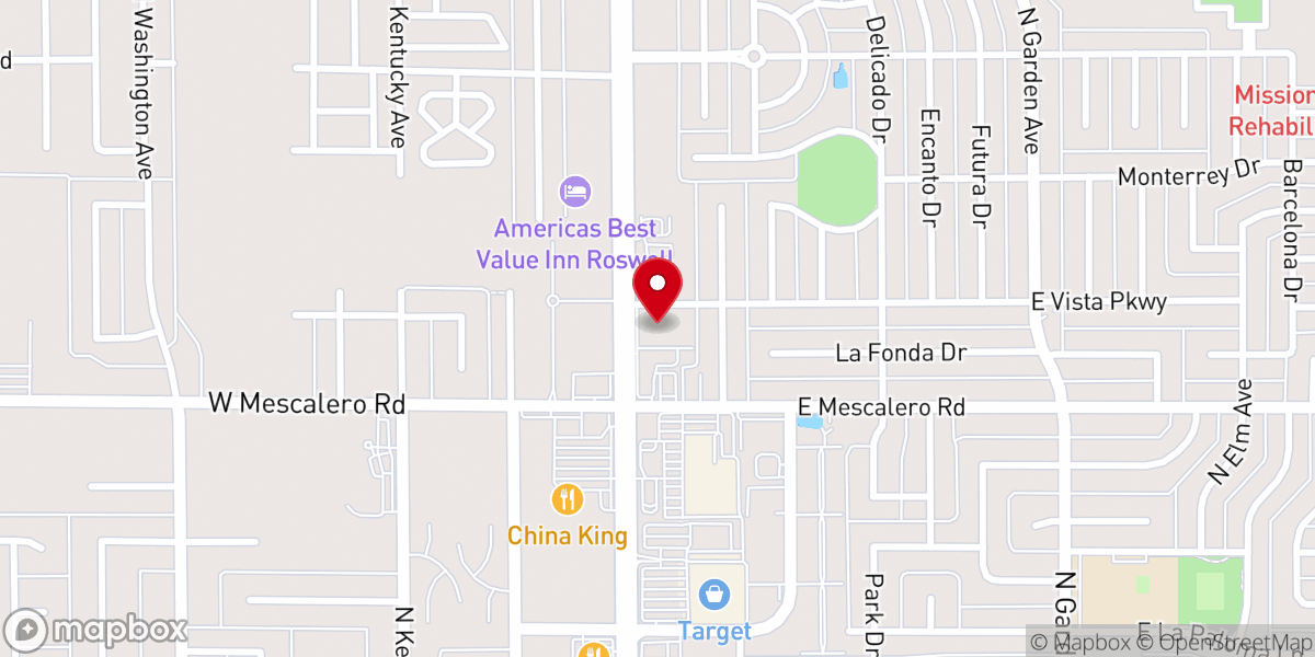 Map showing location of Saint Mark's Evangelical Lutheran
