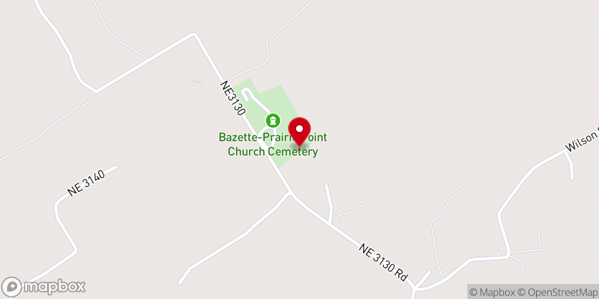 Map showing location of Ken Howell grave