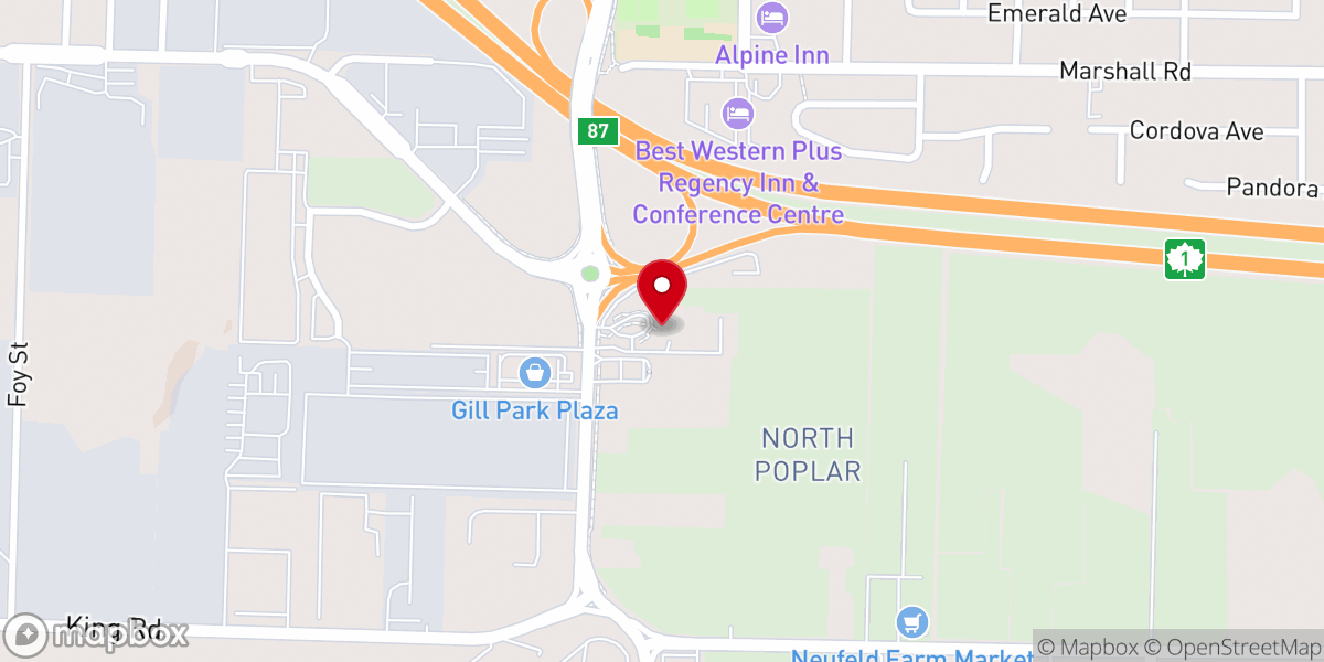 Map showing location of Mennonite Historical Society of British Columbia