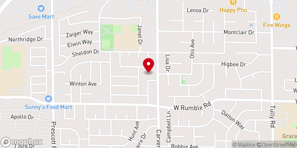 Map showing location of Bethel Romanian Church of God