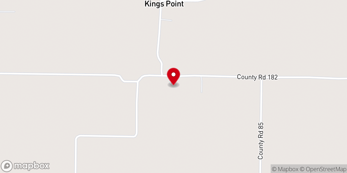 Map showing location of Kings Point Church