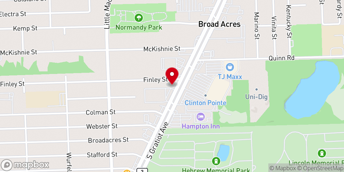 Map showing location of Clinton Valley Assembly of God