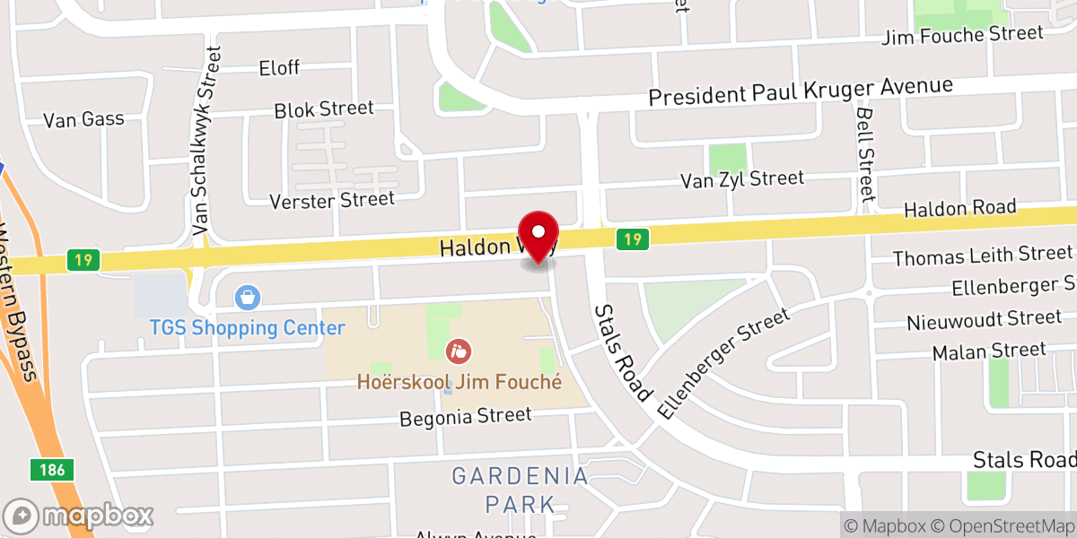 Map showing location of Gereformeerde Kerk - Bloemfontein-Suid