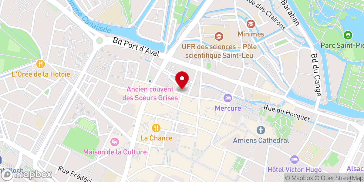 Map showing location of Église Saint-Germain d'Amiens