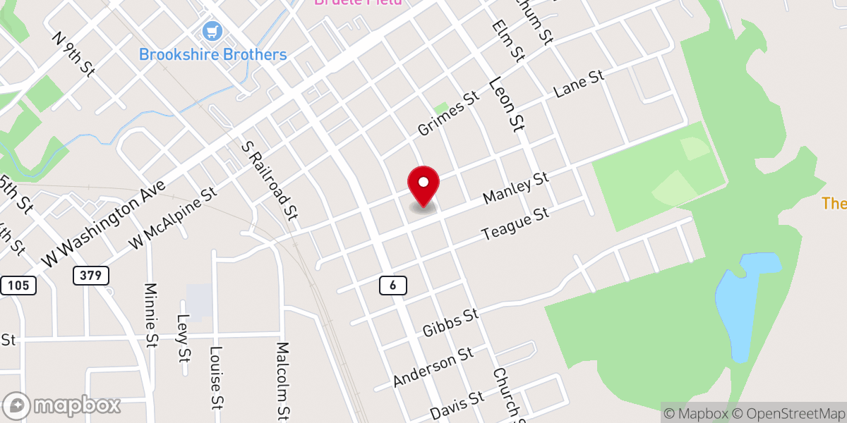 Map showing location of The Crossing Community Church of Navasota