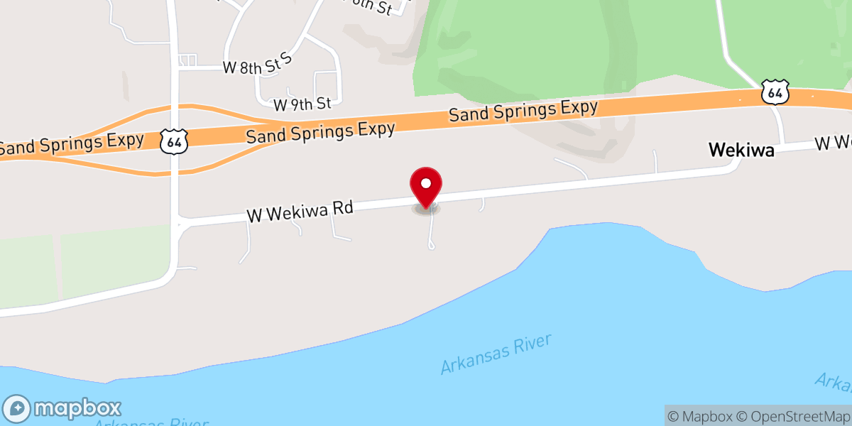 Map showing location of Wekiwa Indian Baptist Church