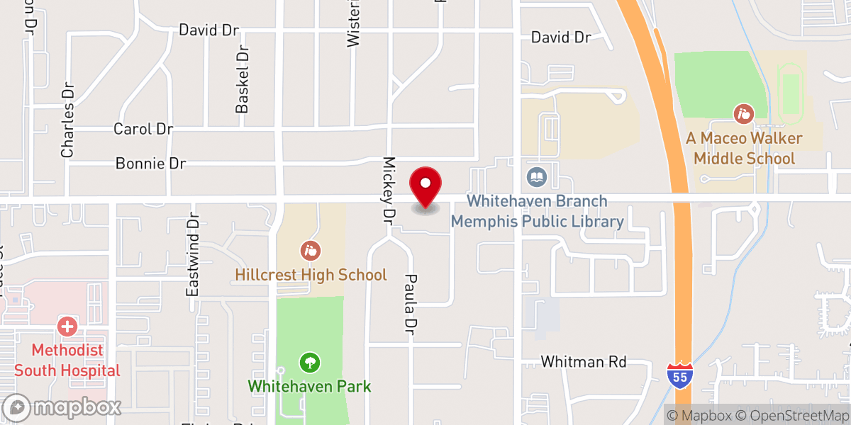 Map showing location of Grace United Methodist Church