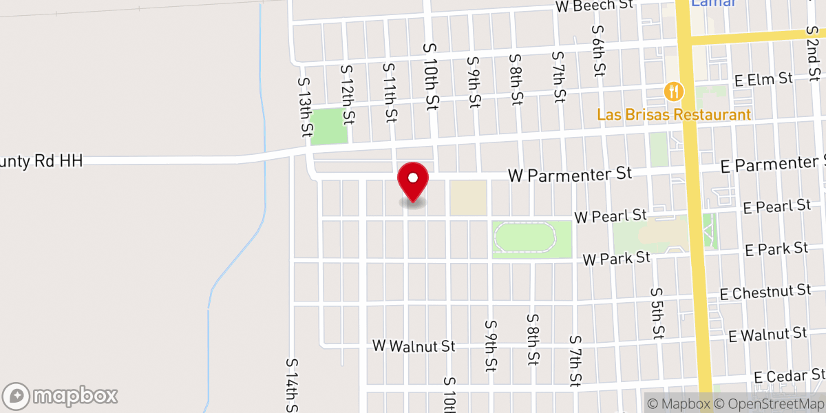Map showing location of Pearl Street Church