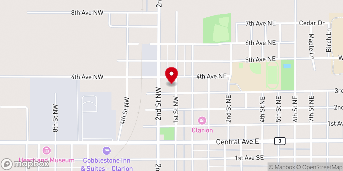 Map showing location of First Lutheran Food Pantry