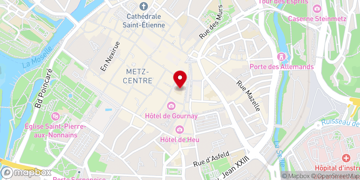 Map showing location of Chapelle de la Miséricorde de Metz