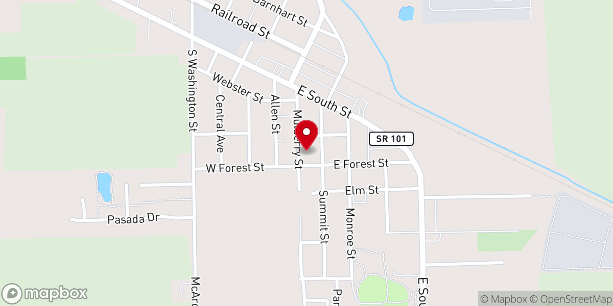 Map showing location of St Rose Catholic Church