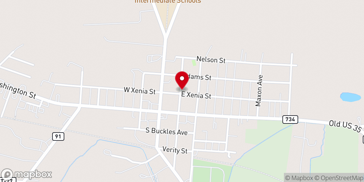 Map showing location of First Zion Baptist Church
