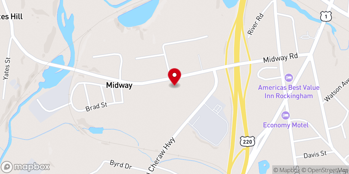 Map showing location of Grace Fellowship Church
