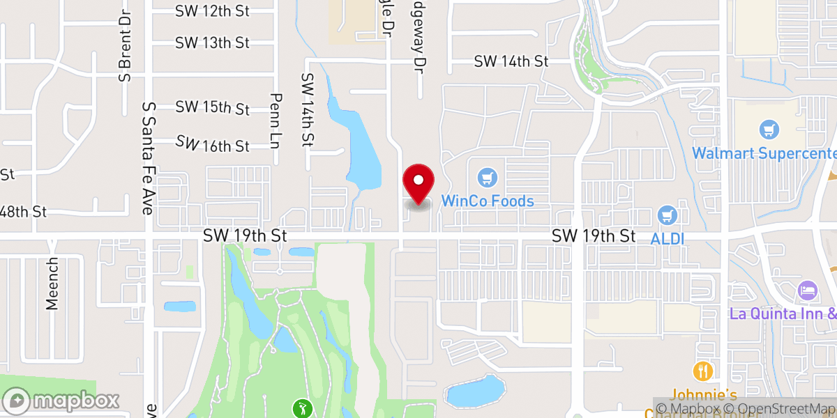 Map showing location of Abundant Life Church of Moore