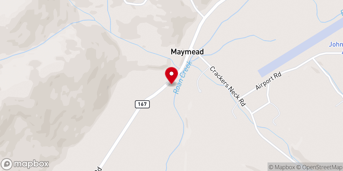 Map showing location of Pleasant Grove Baptist Church