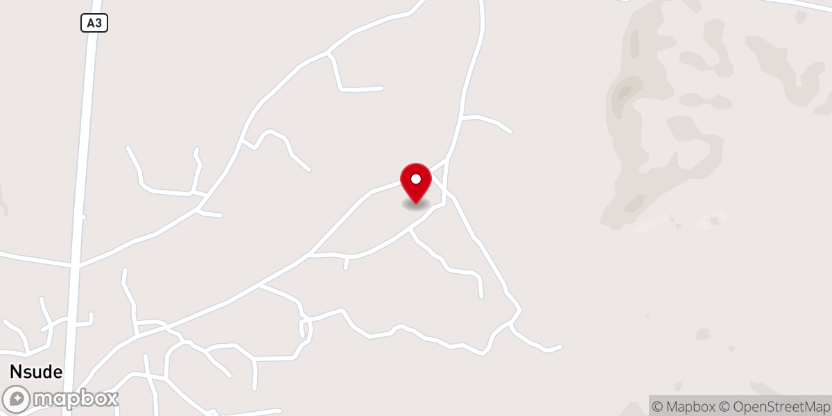 Map showing location of Assemblies of God chuch Umuaka
