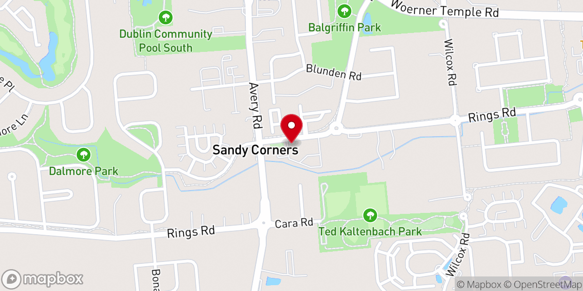 Map showing location of St John Lutheran Church