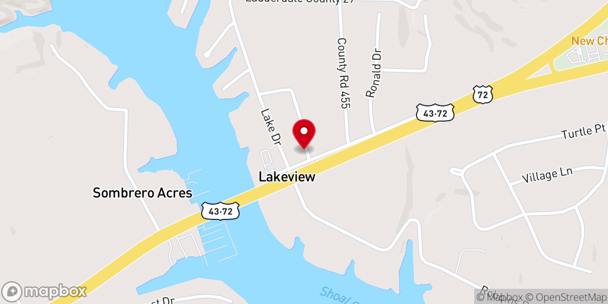 Map showing location of Heritage Baptist Church