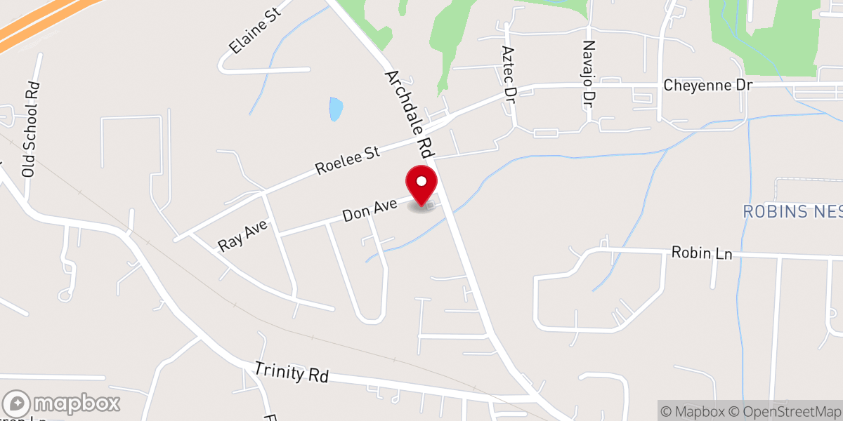 Map showing location of Fellowship Bible Baptist Church