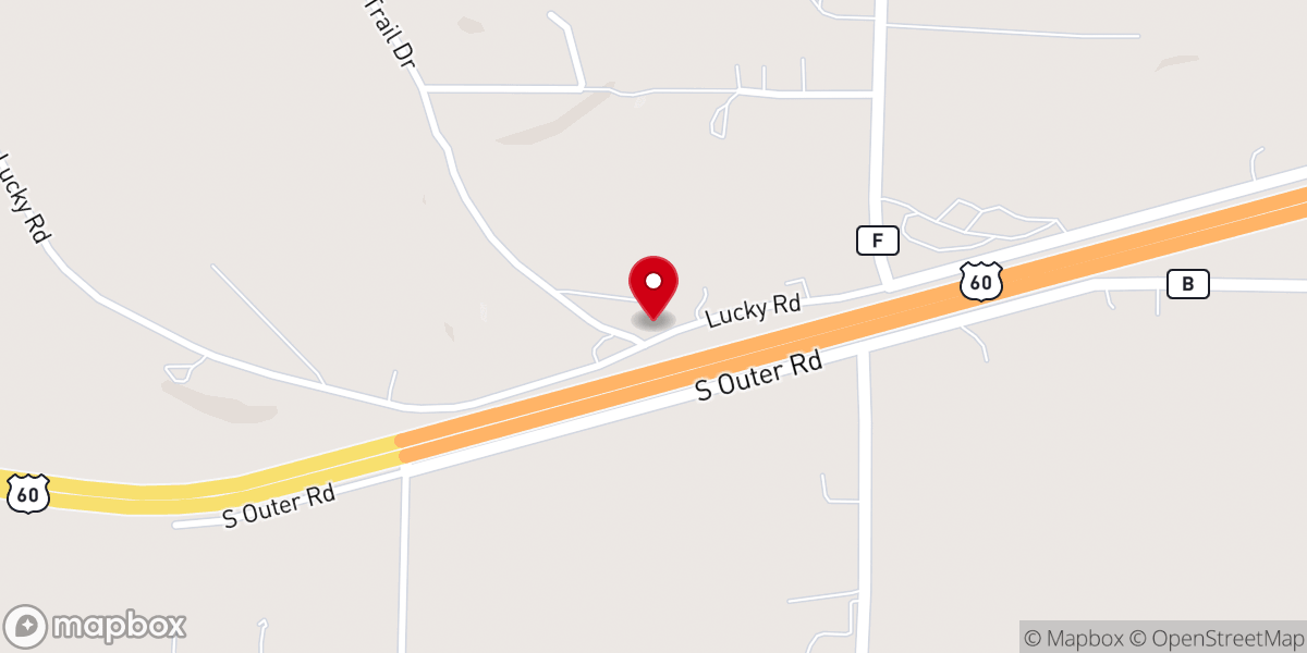 Map showing location of Lead Hill Church