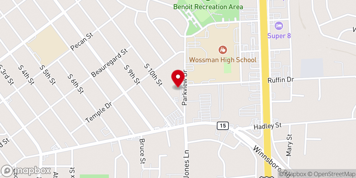 Map showing location of Bethel Church of God In Christ
