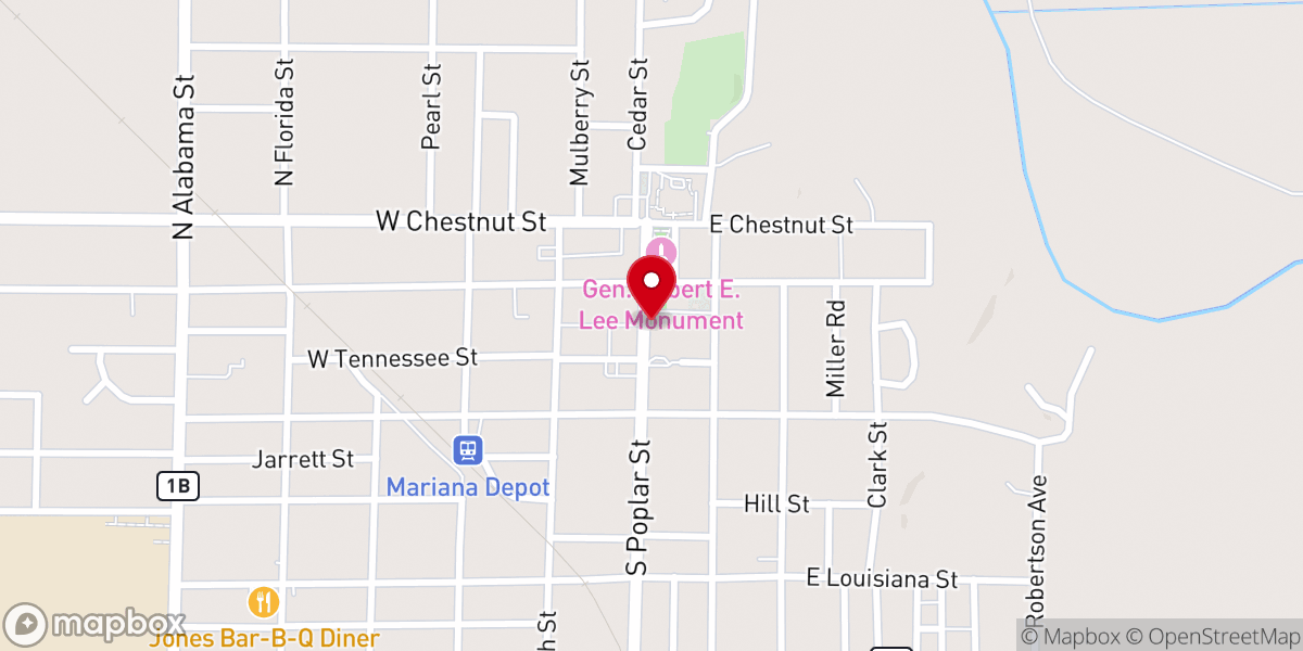 Map showing location of Off The Square Cafe