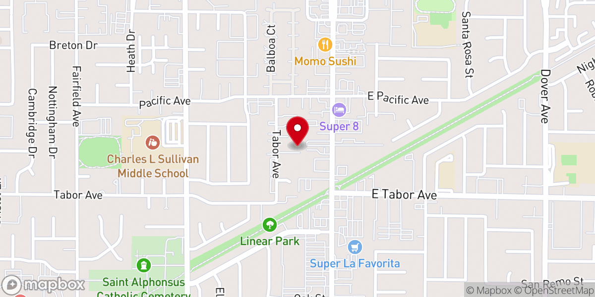 Map showing location of Three Nails Ministries