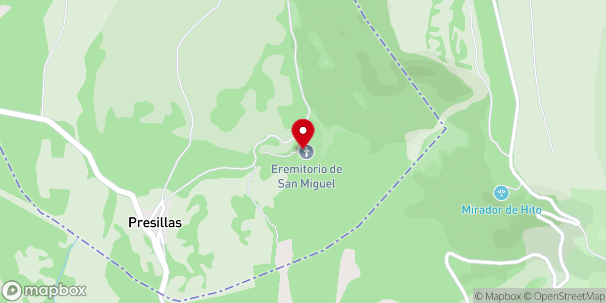 Map showing location of Ermita rupestre de San Miguel