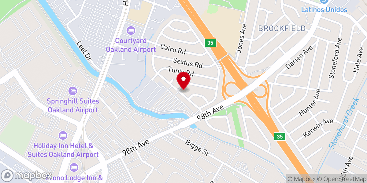 Map showing location of Paradise Baptist Church
