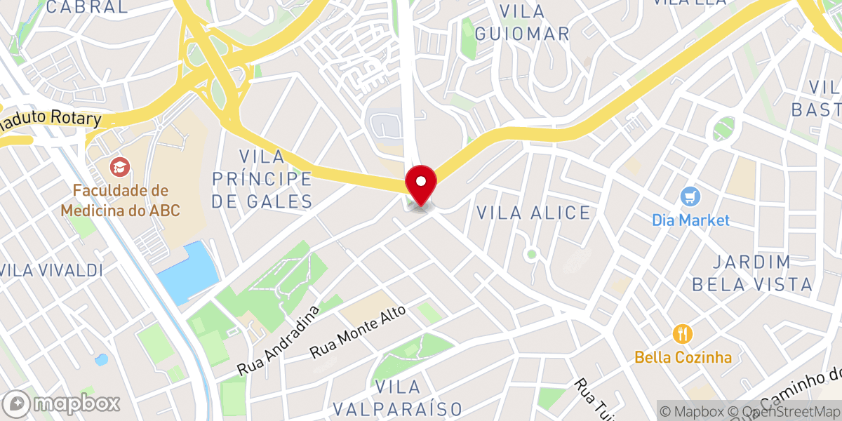 Map showing location of Igreja Batista Urbana