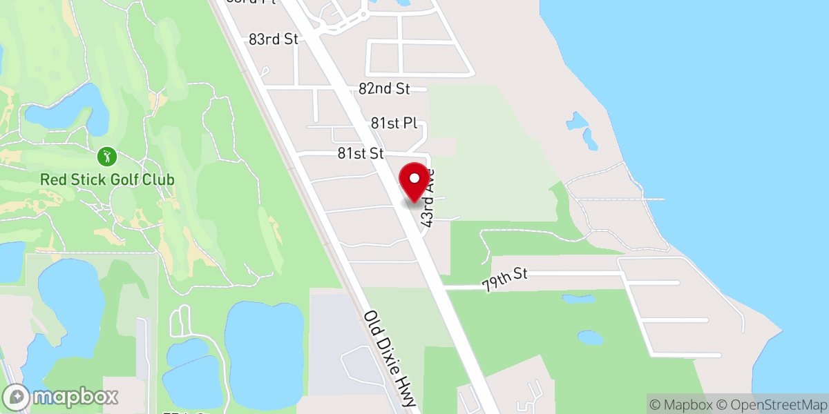 Map showing location of Tree House Vero Beach