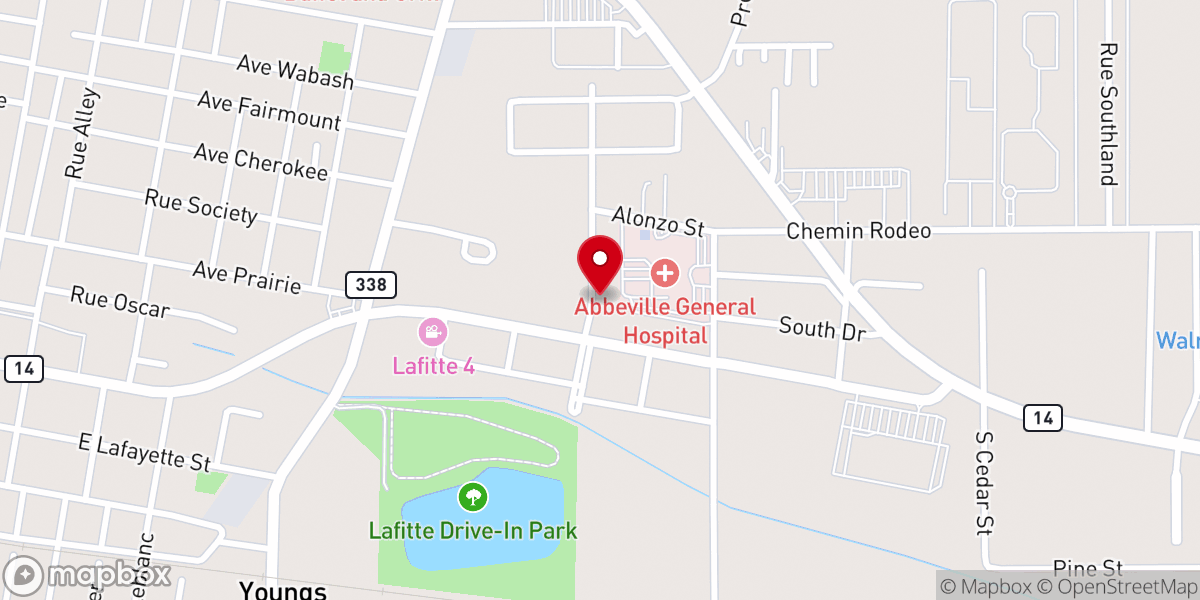 Map showing location of Abbeville Pentecostal Church
