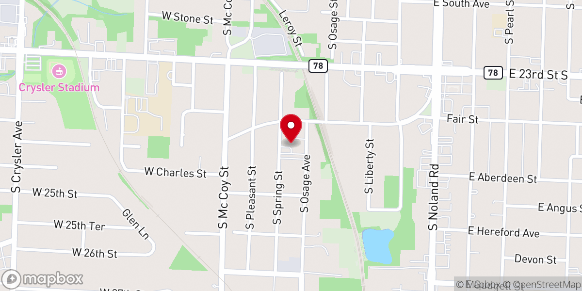 Map showing location of Cornerstone Community of Christ