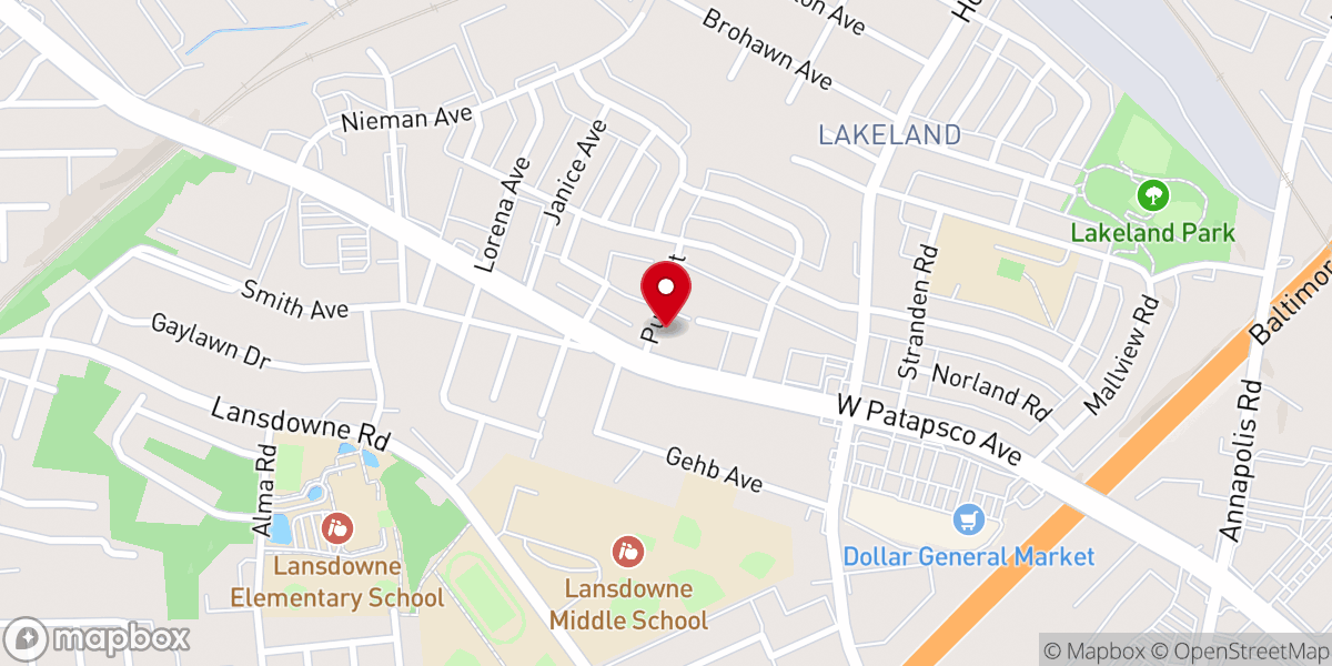 Map showing location of Faith Tabernacle
