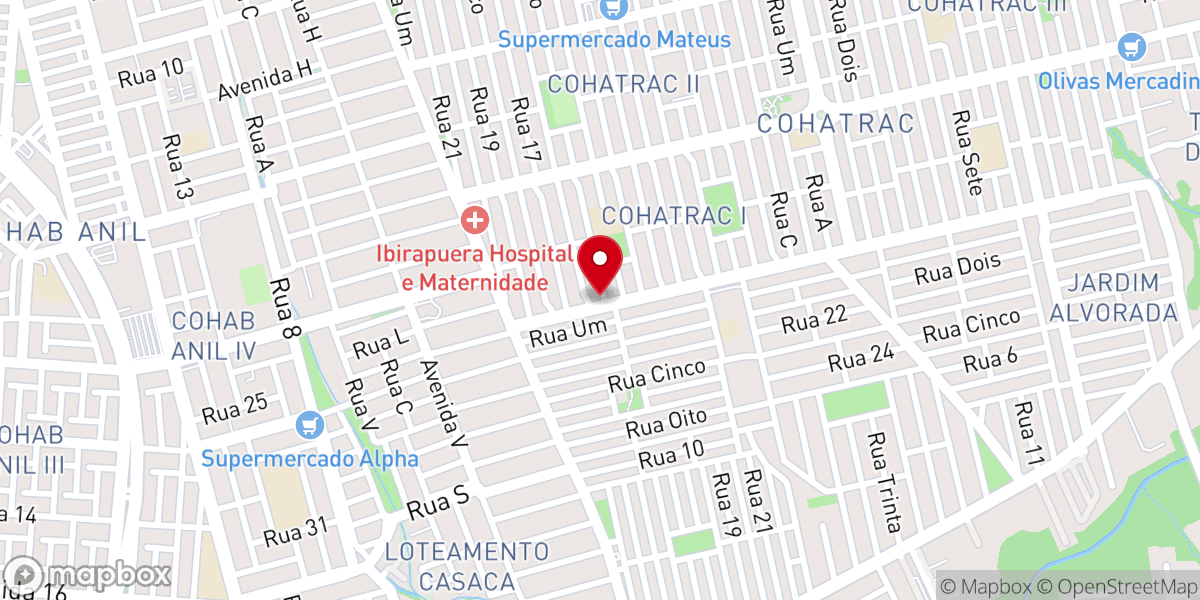 Map showing location of Igreja Batista da Família - IBF