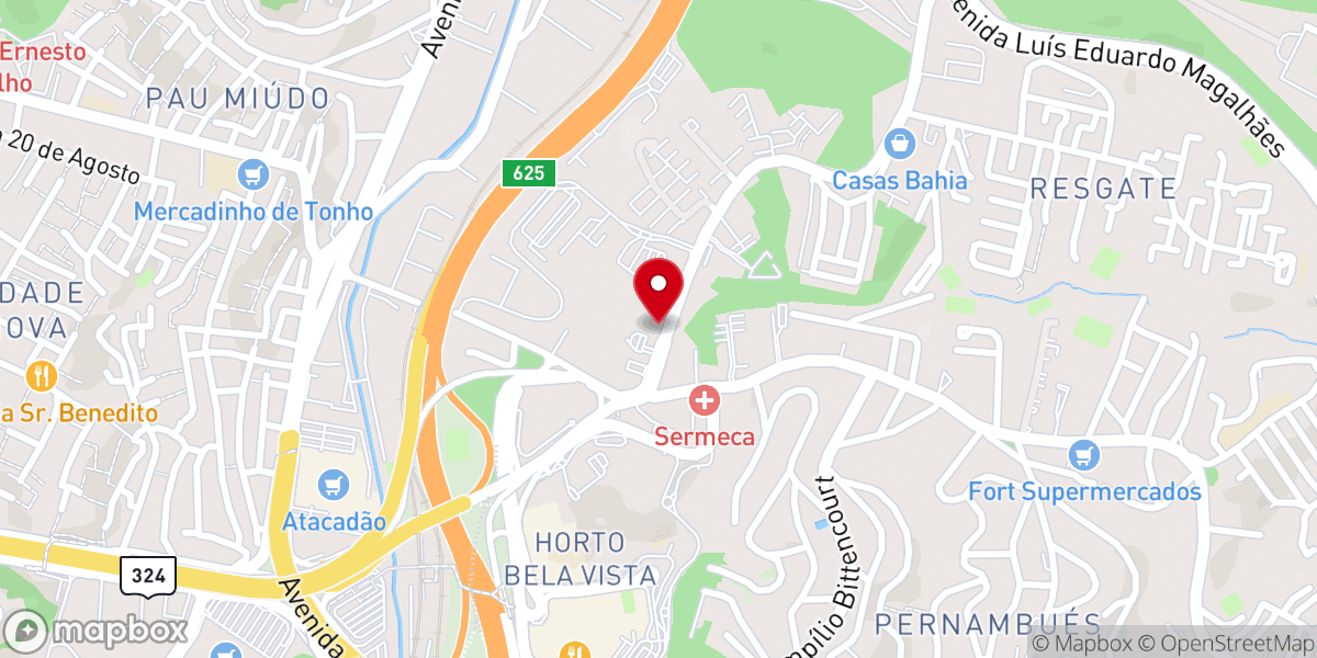 Map showing location of Paróquia Nossa Senhora do Resgate