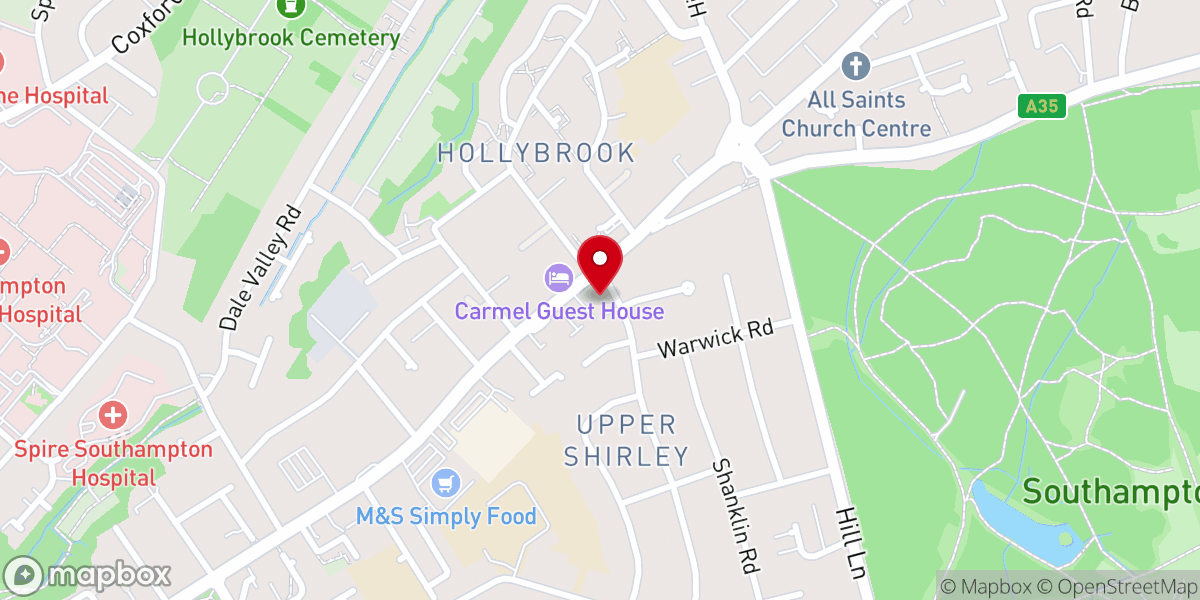 Map showing location of Intl Bible Baptist Church Southampton
