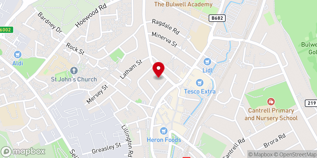 Map showing location of Ravensworth Road Methodist Church